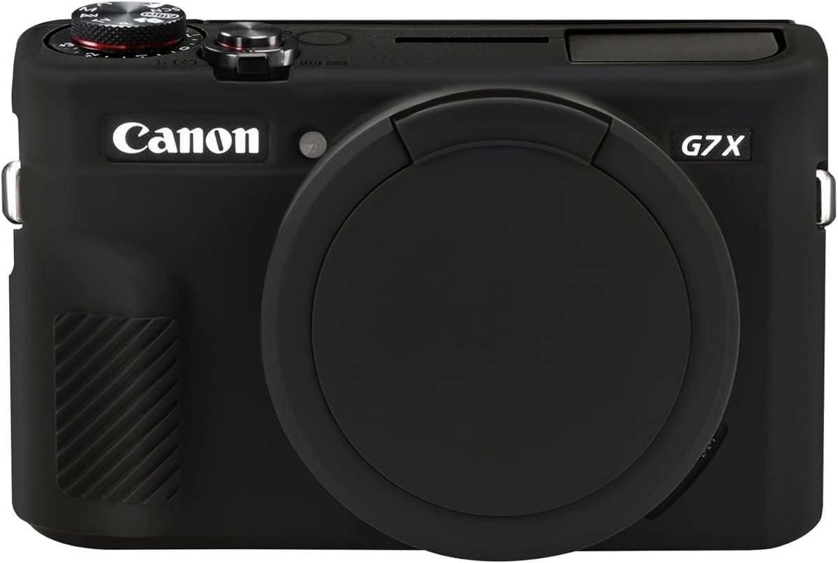 Siliconen hoes zwart - zachte bescherming - speciaal voor Canon PowerShot G7 X Mark II - ShopVlot