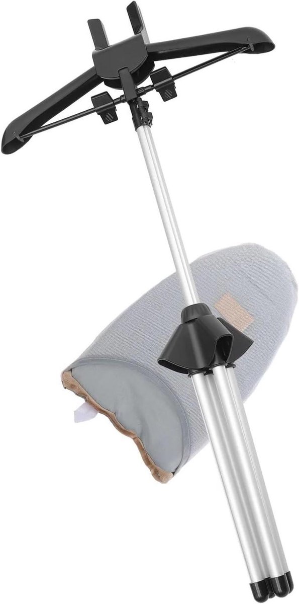 Kledingstomer Houder - Kledinghanger Rek - Kreukvrije Kleding - In Hoogte Verstelbaar - 160 cm - Zwart