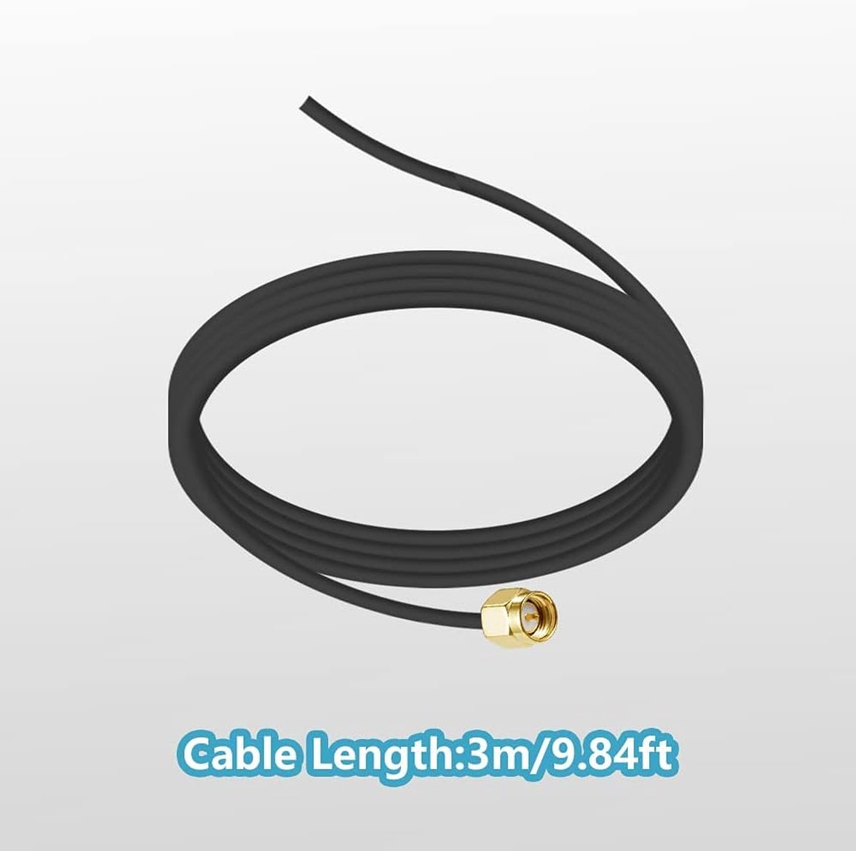 Mobiele antenne 868MHz 3dBi - SMA aansluiting - 3 meter RG174 kabel - Ideaal voor slimme toepassingen - ShopVlot
