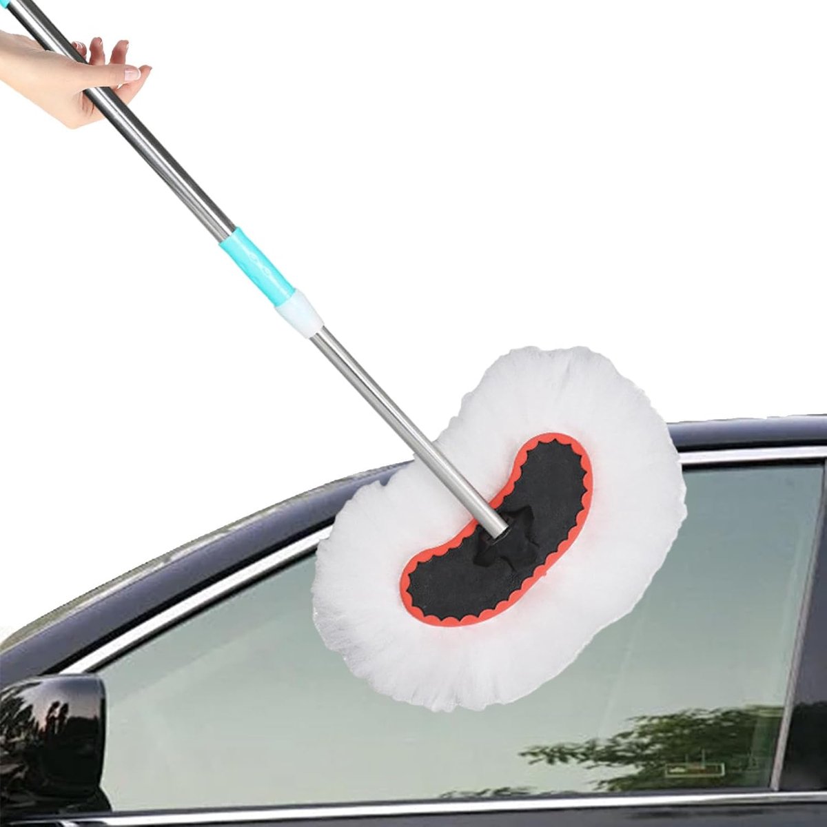 Auto Dweil - Schrobborstel Wagen - Voertuig Onderhoud - Krassenvrij Schoonmaken - 95 cm - Blauw