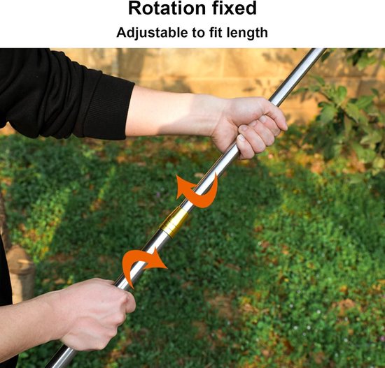 Fruitplukker Uitschuifbaar - Fruitvanger Gereedschap - Fruit Oogsten - Roestvrijstalen Mand - 2.5 Meter - Zilver — afbeelding 5