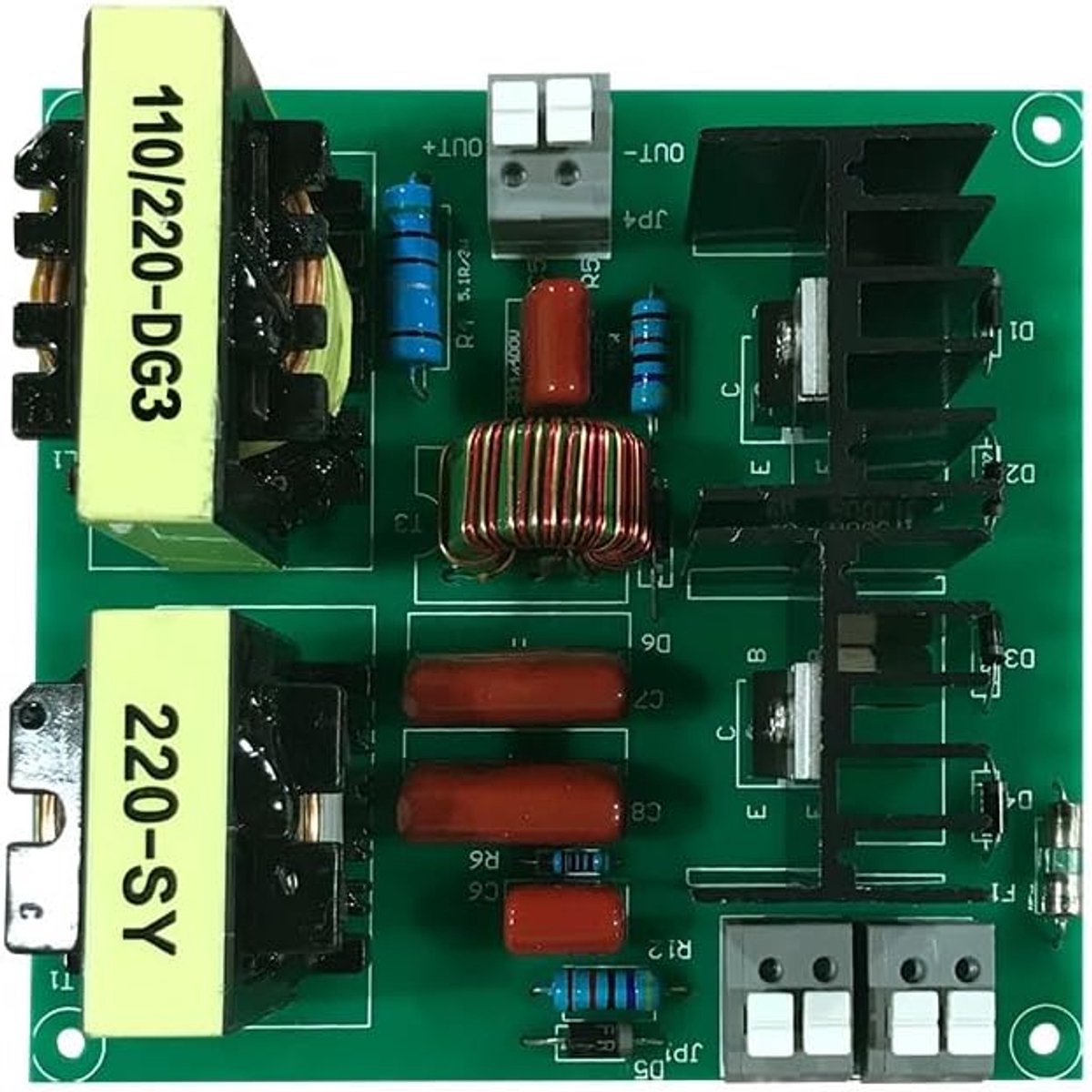 Ultrasone Reiniger Printplaat - Generator Module - Onderdelen Reinigen - 40kHz Ondersteuning 150W - 102mm x 95mm - Groen