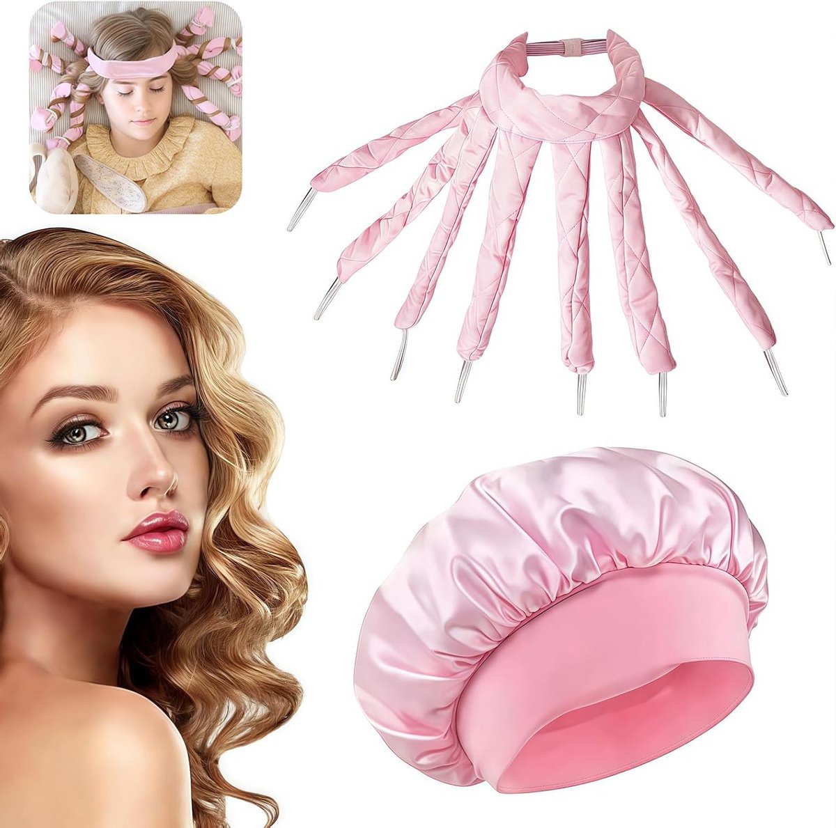 Hittevrije Krulspelden voor Natuurlijke en Duurzame Krullen, Comfortabele Haarrollen voor Alle Haartexturen en Perfecte Styling