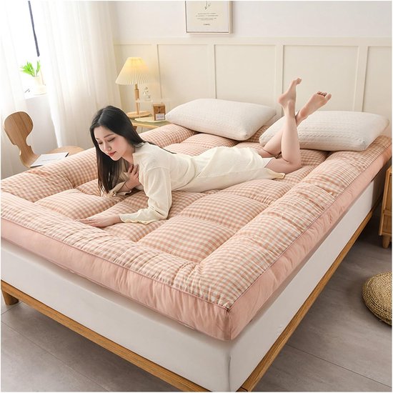 Japanse Futon Matras - Vloermatras Tatami - Comfortabel Slapen - Traditioneel Ontwerp - 80x190cm - Grijs — afbeelding 3