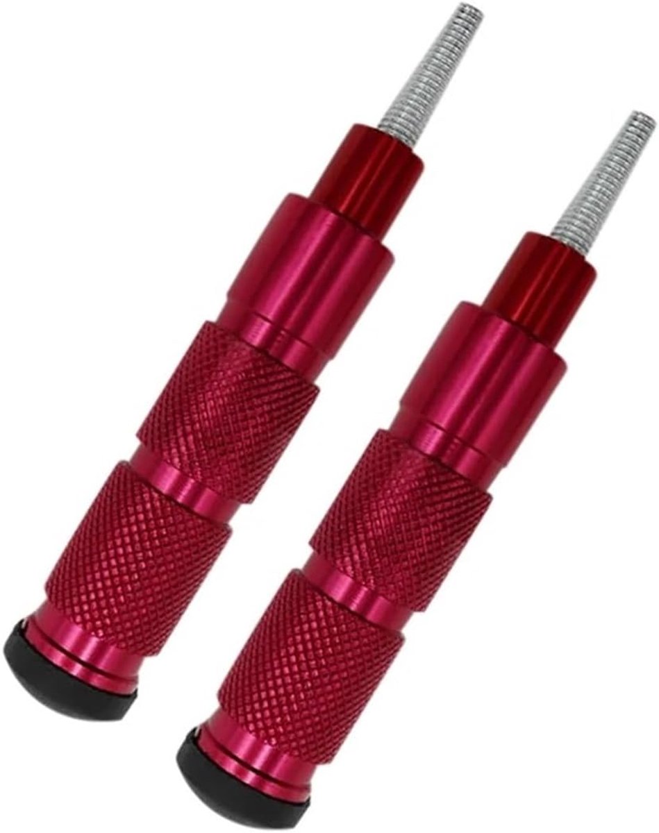 Voetsteunen Motorfiets - Motor Accessoires - Comfortabel Rijden - Universeel Ontwerp - Voor M8 - Rood
