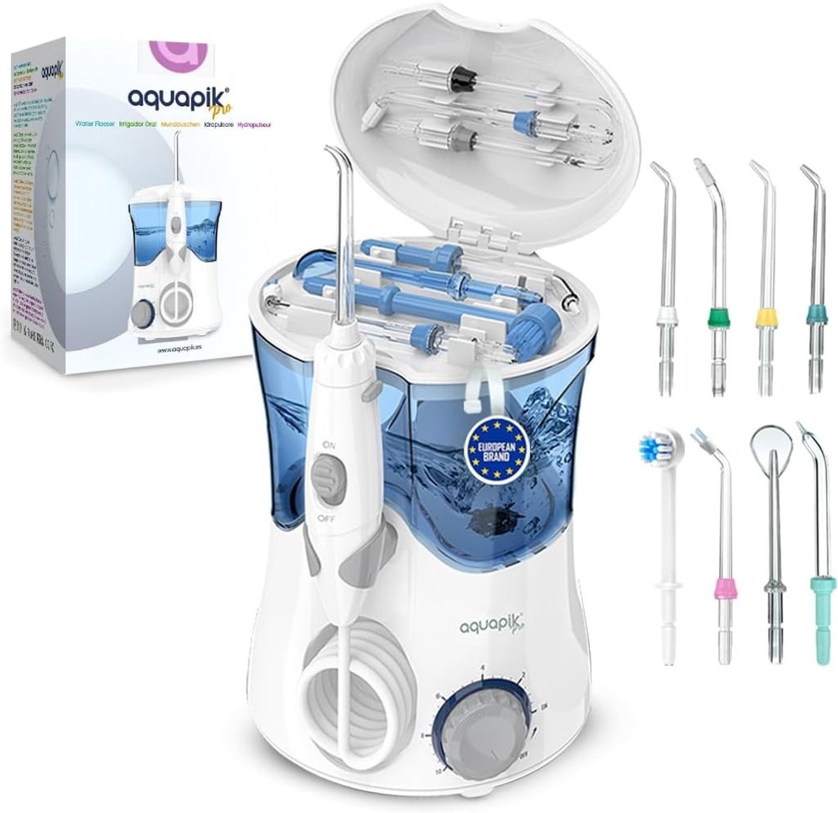 Professionele Water Flosser - Duurzaam - Verwijdert Tandplak tot 99,9% - 10 Drukniveaus - Voor het Gezin