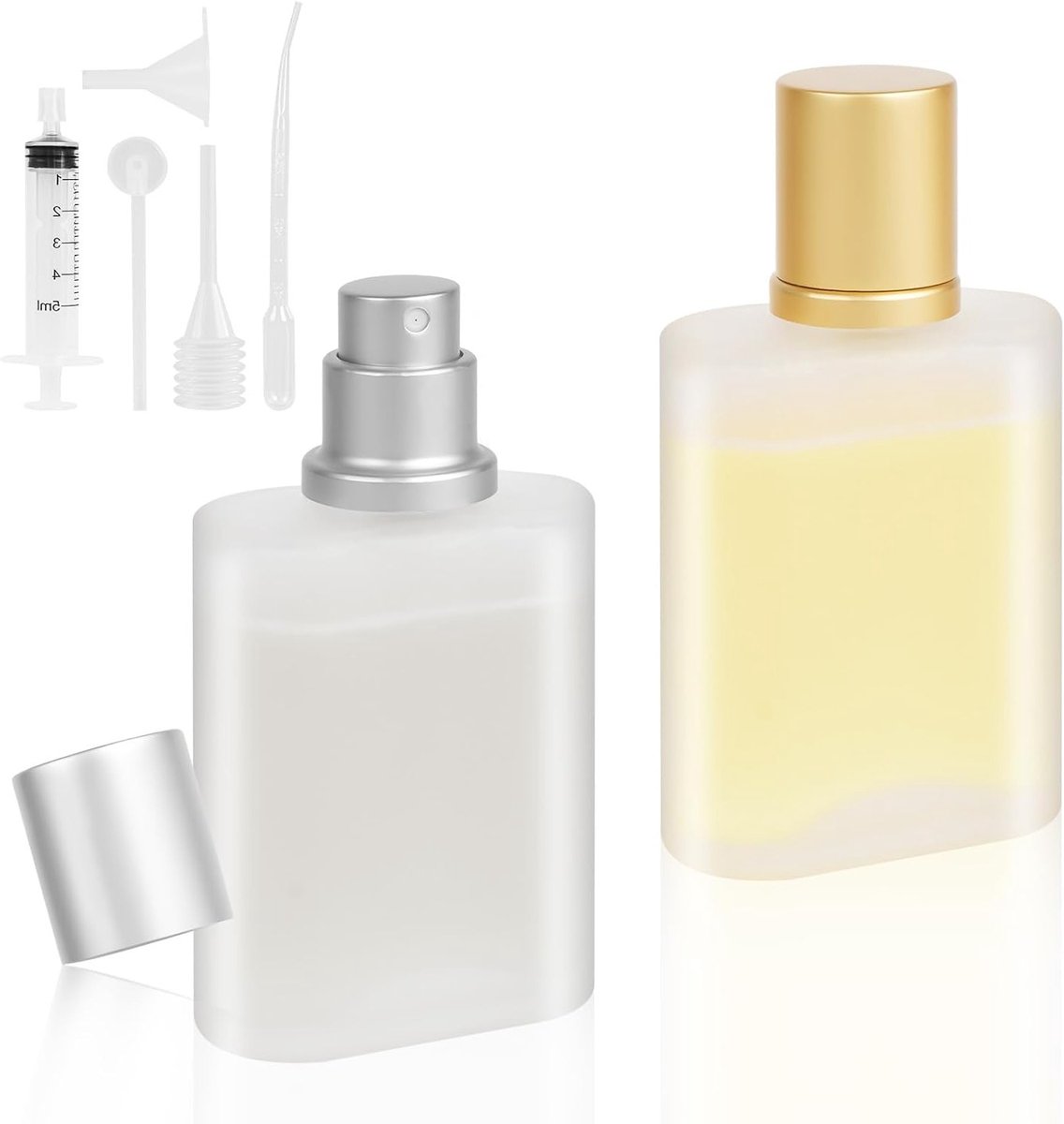 Mini Parfum Atomiser - Lege Glazen Sprayflessen voor Refill, Draagbare Verstuiver voor Reizen en Dagelijks Gebruik, 30 ml, Set van 2, Perfect voor Parfum en Geur