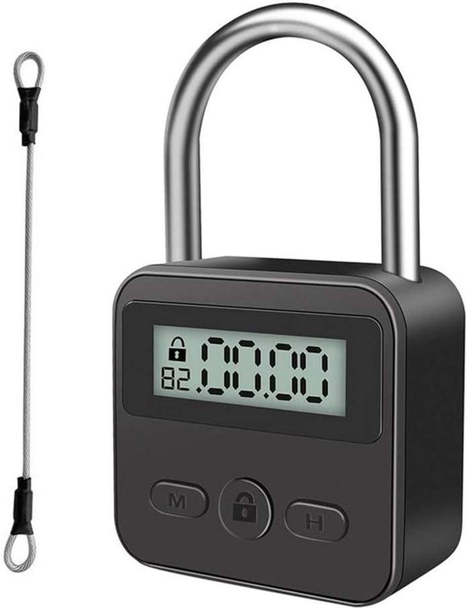 Digitale hangslot Inovra Plus met LCD en touw - Slim
