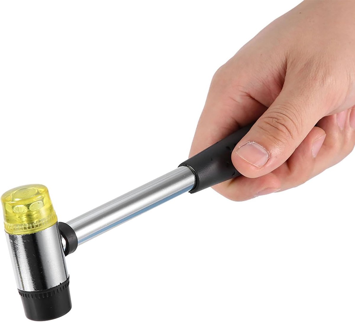 Dubbelzijdige Rubberen Kop Hamer - Afneembaar Doe-het-zelfhamer voor Leerbewerking - Zachte Nylon Hamerhamer (25mm) .