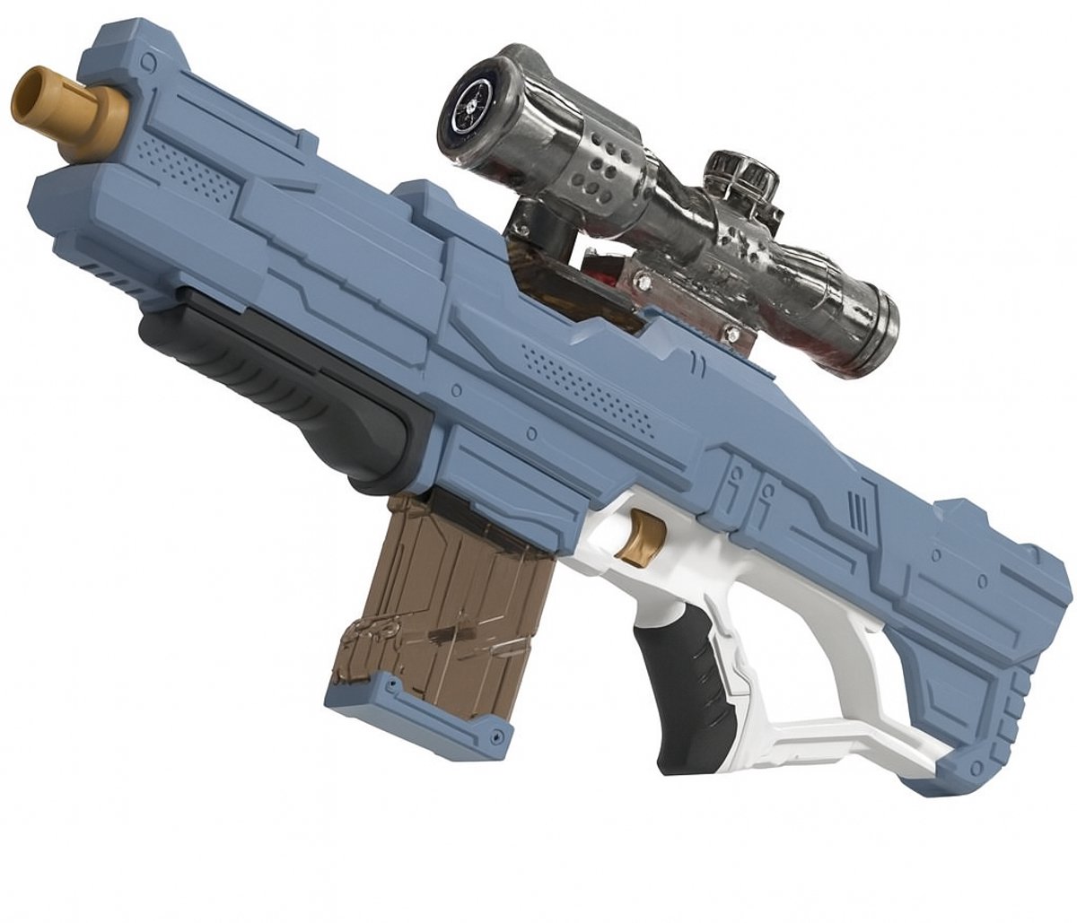 Automatisch Waterpistool met Vizier Blauw - Elektrisch Waterpistool - Watergeweer - Super Soaker - Watergun - Buitenspeelgoed