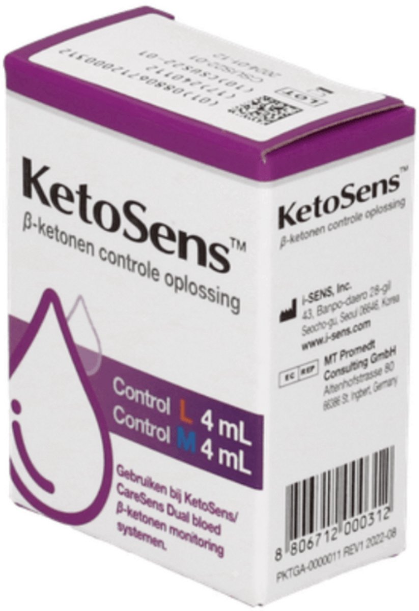 KetoSens B-Ketonen controlevloeistof 2 x 4,0ml