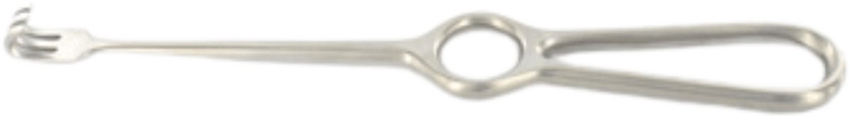 Volkmann wondhaak 3 tands stomp 22 cm