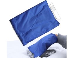 Auto Sneeuwschraper - Ruit Ontdooier - Winterse Rit - Met Thermo Handschoen - 26.5 cm Lengte - Blauw