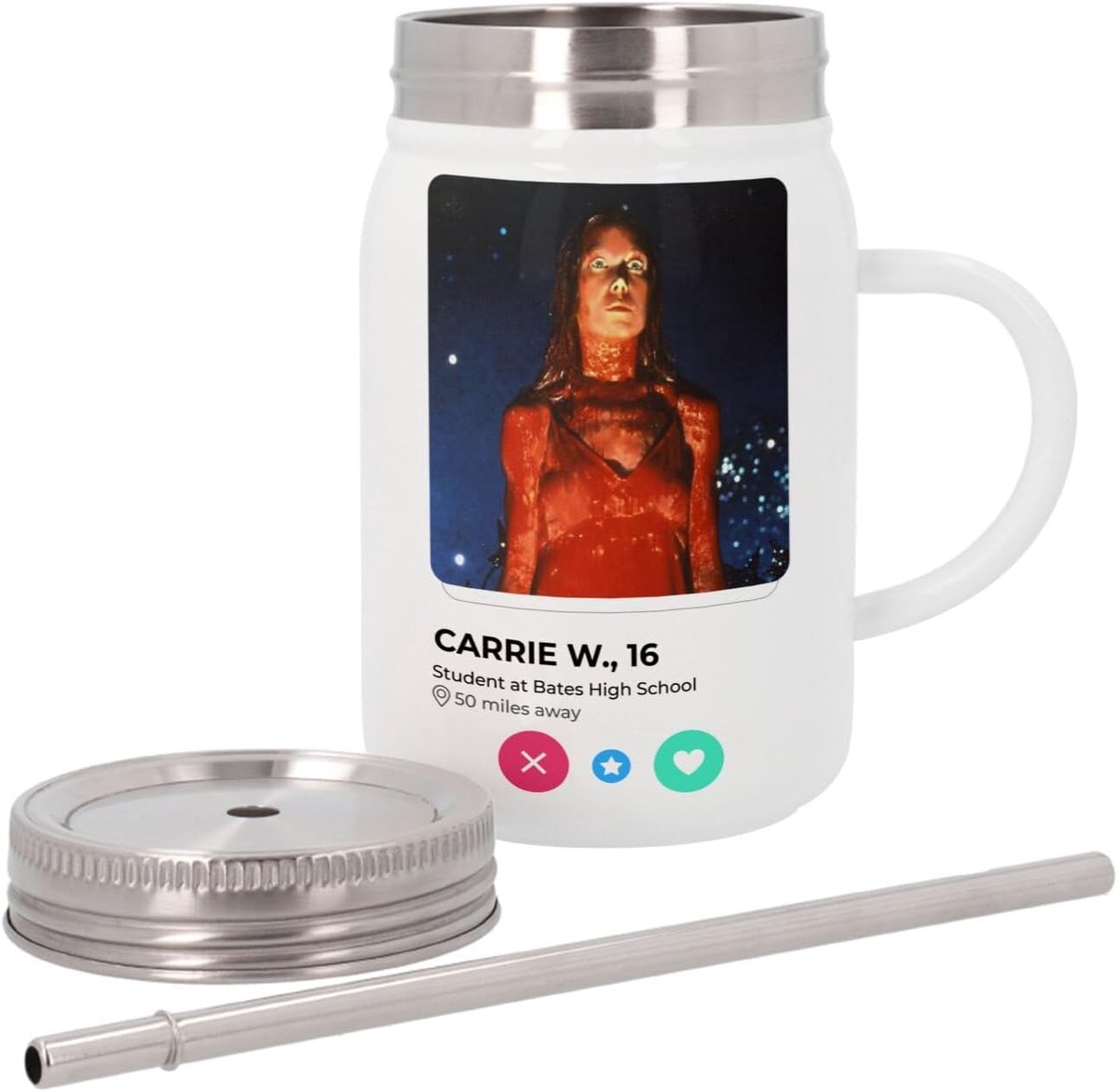 Thermosbeker RVS - Isolatie mok - Dranken meenemen - Dubbelwandig geïsoleerd - 500 ml - Wit
