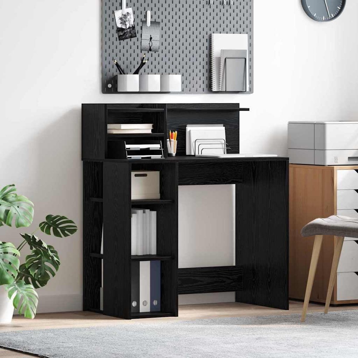 Bureau met opbergruimte - Werktafel thuis - Thuiswerken en studeren - Krasbestendig oppervlak - 90 x 48 x 1015 cm
