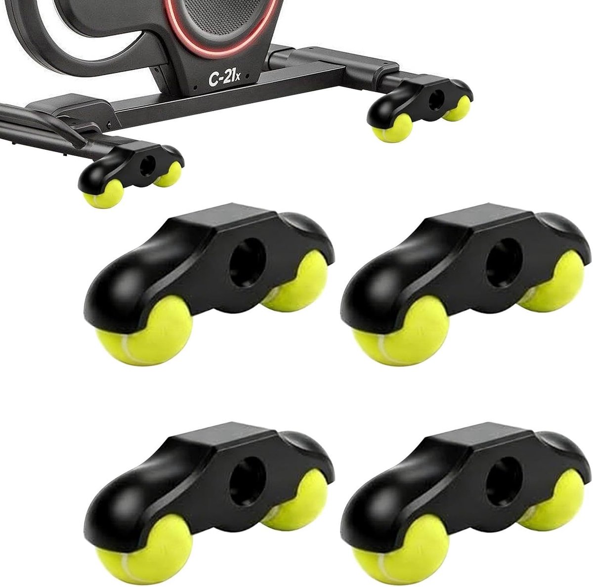 Fietstrainer Accessoires - Trillingsdempers Set - Stil Trainen - Geluidsreducerend Systeem - 4 Delig - Meerkleurig
