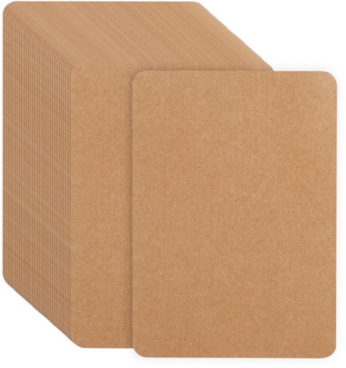 Kraft papierkaarten A6 - 100 stuk - DIY handwerk材料