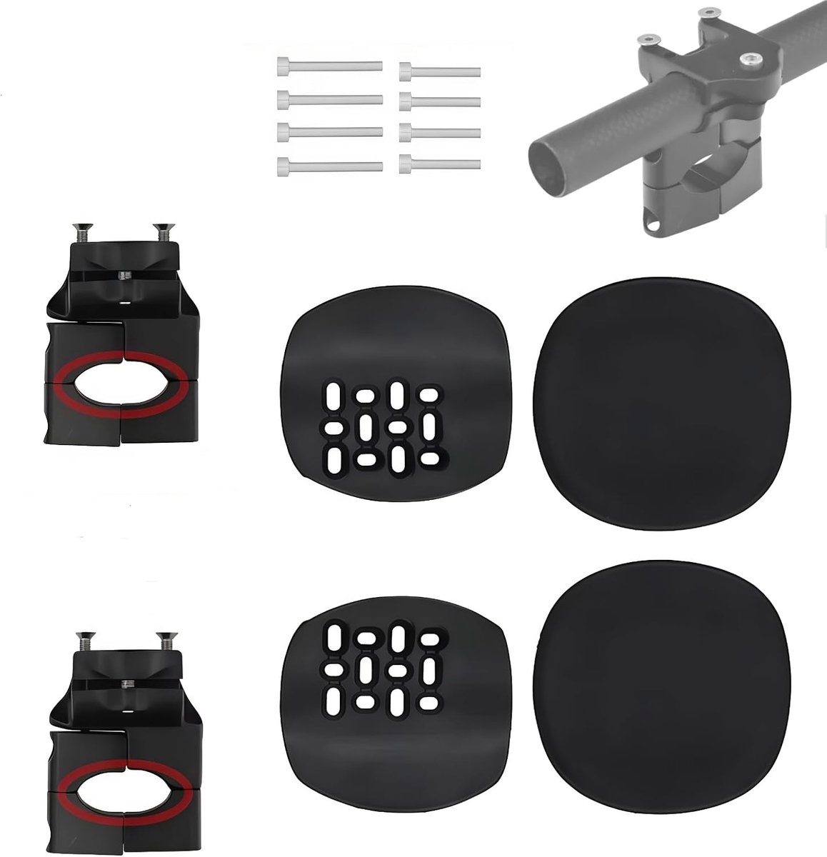Fiets Stuurklemmen - Triatlon Beugels - Comfortabel Fietsen - Universele Compatibiliteit - 31.8 mm - Zwart