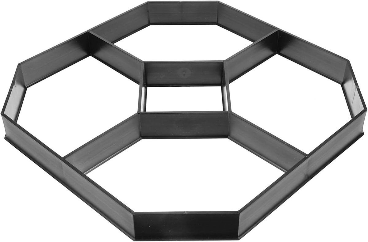 Betonmalen Tuinpad - Stoeptegel mal - Tuin Decoratie - Herbruikbaar Plastic - 40x40cm - Zwart