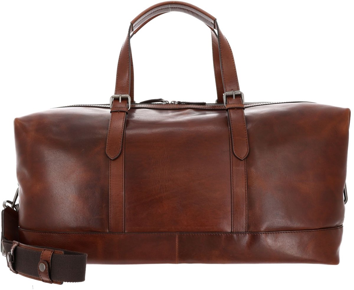 LEONHARD HEYDEN Leren reistas Roma Reisetasche 5376 Braun donkerbruin