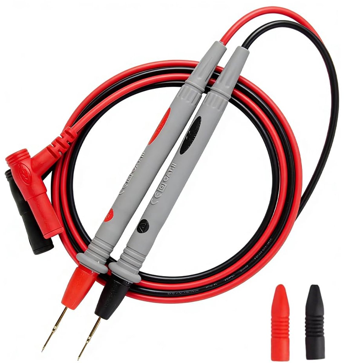 Meetleidingen Set - Multimeter Kabel - Elektrische Metingen - Hoge Veiligheid - 1000V 20A - Zwart