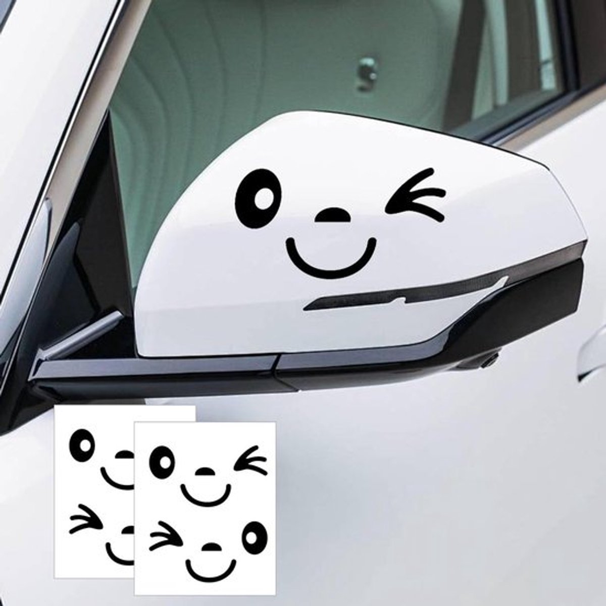 NTHProducts - Schattige Achteruitkijkspiegel Stickers - Creatieve Auto Decoratie
