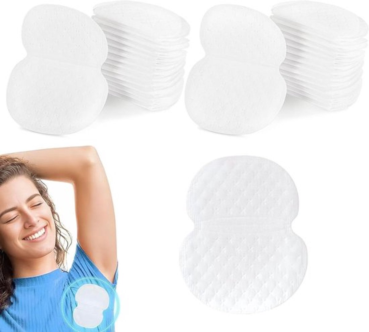 Selfstick okselpads 100 stukken, anti-zweet voor vrouwen