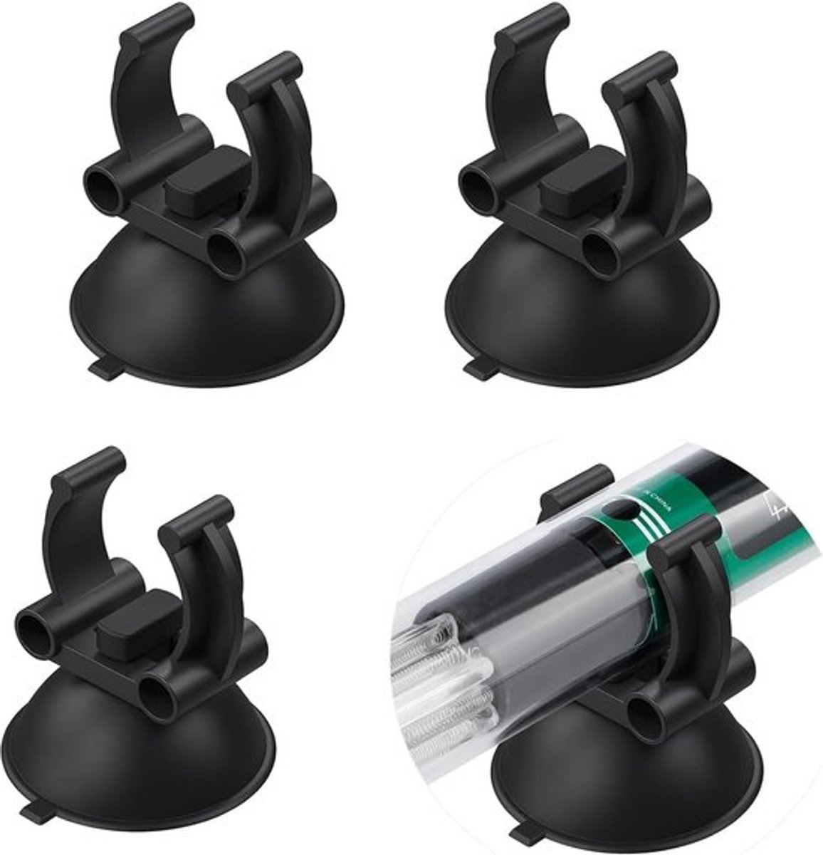 Aquarium Zuignappen - Wandhouders Clips - Aquarium Accessoires - Duurzame Pijpbevestiging - 2.5 cm Clips