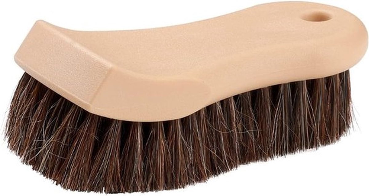 Autoreinigingsborstel - Zachte paardenhaar-detailborstel - Antislip-handvat - Wasborstel v