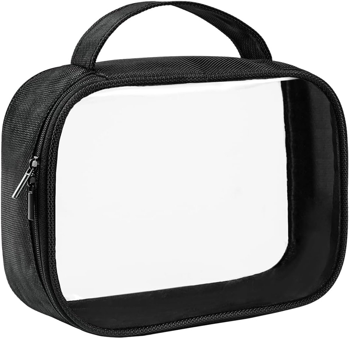 Thijox - TSA-goedgekeurde doorzichtige toilettas, quart-formaat 3-1-1 vloeistoffenzakje voor reizen, transparante make-up- en cosmetica-organizer voor
