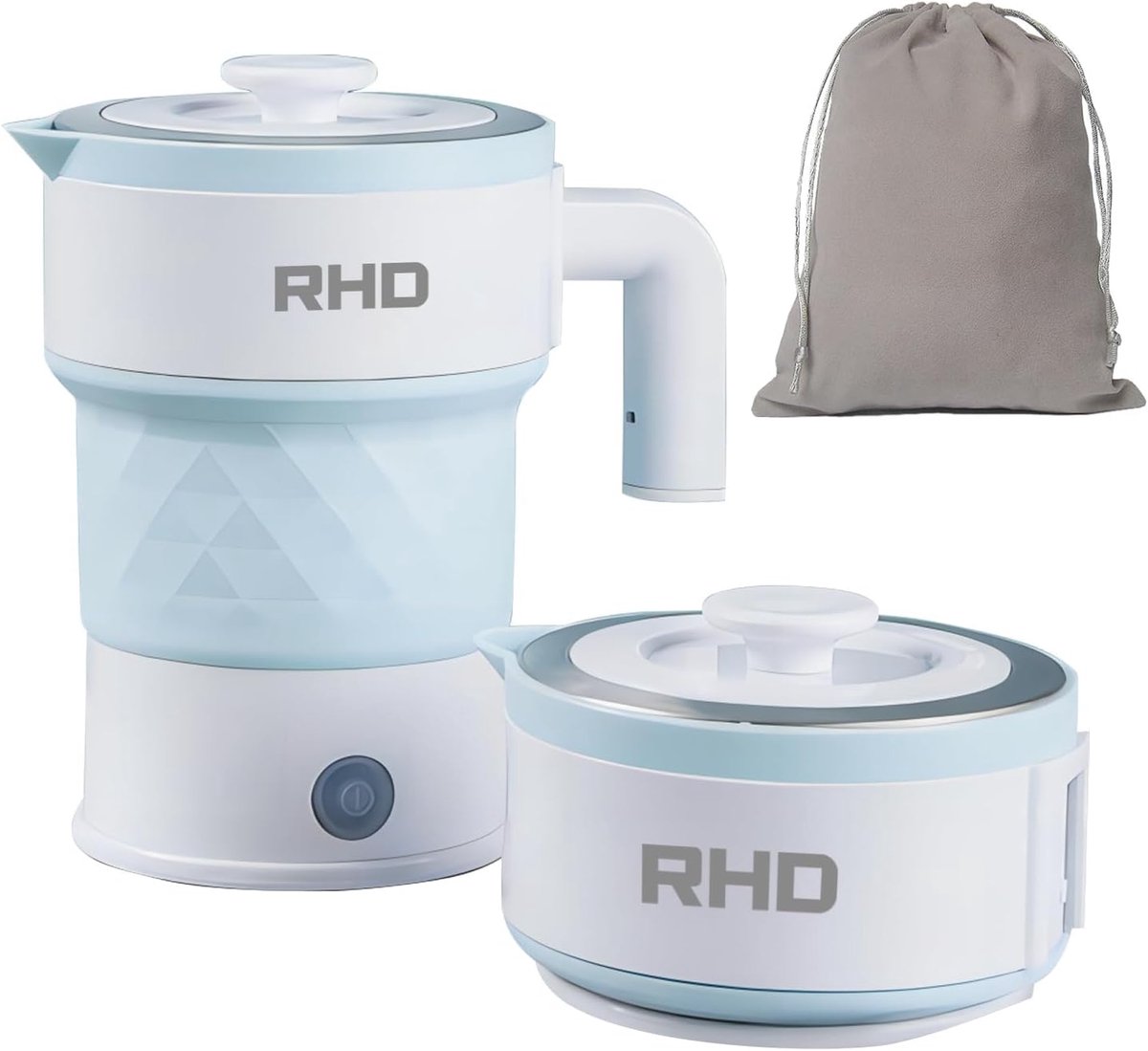 SnelShoppen - Draagbare Opvouwbare Elektrische Waterkoker 0,7 L - Kleine Campingwaterkoker - Inklapbare Mini-waterkoker 600 W - BPA-vrij Roestvrij Sta