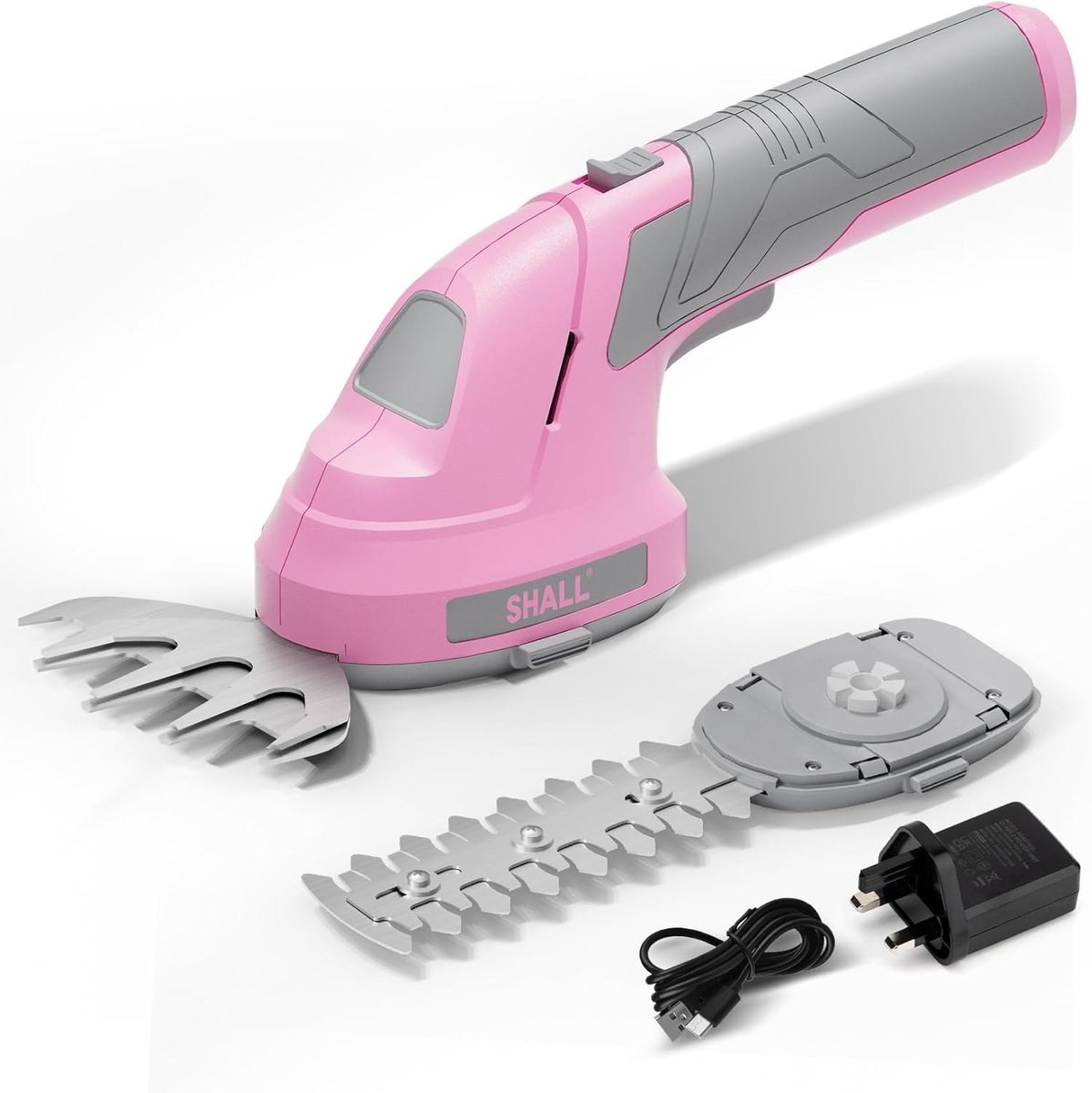SnelShoppen - 2-in-1 Draadloze Grasschaar en Heggenschaar Set 7.2V - Perfect voor Tuinonderhoud, Snoeien en Verzorging van Rozen - Lichtgewicht en Han