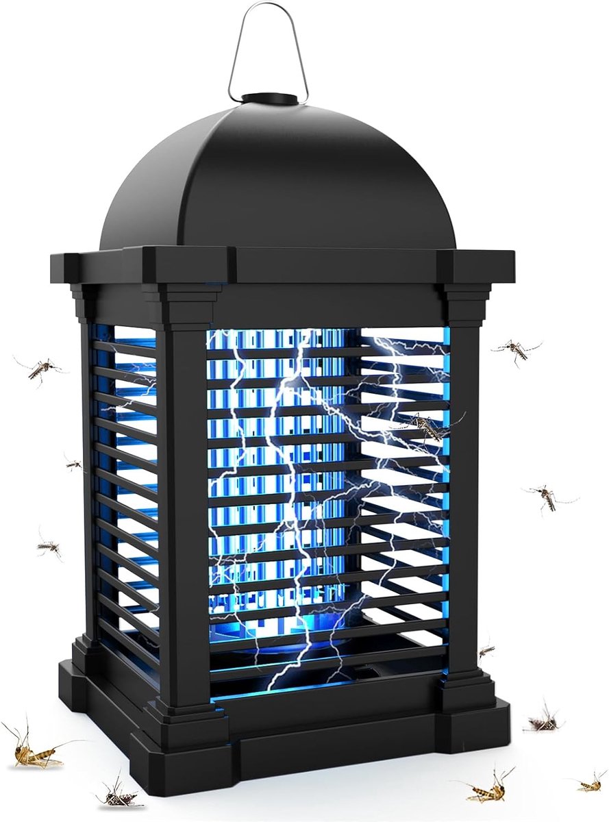 SnelShoppen - 20W Mosquito Trap met 4300V Hoogspanning - Effectieve Insectenbestrijding voor Binnen en Buiten - Tot 100 m² Bereik - Ideaal voor Tuin,