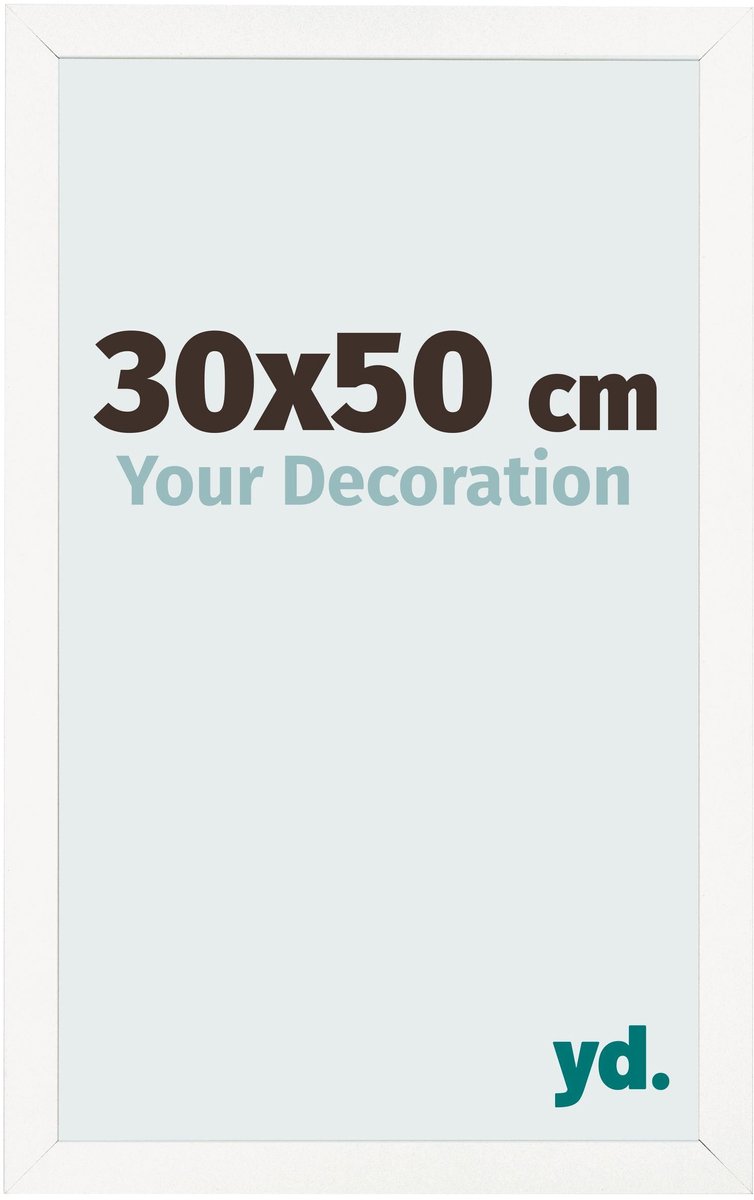 Your Decoration - Fotolijst 30x50 cm - MDF - Wit Hoogglans - Bologna