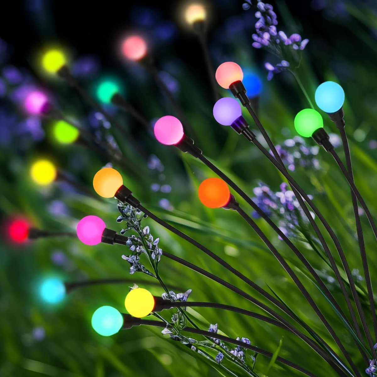 SnelShoppen - Solar Lights Outdoor Garden - 20 LED Firefly Lichten - Waterdichte Solar Powered Swaying Lights voor Tuin, Pad, Patio Decoratie (2 Stuks