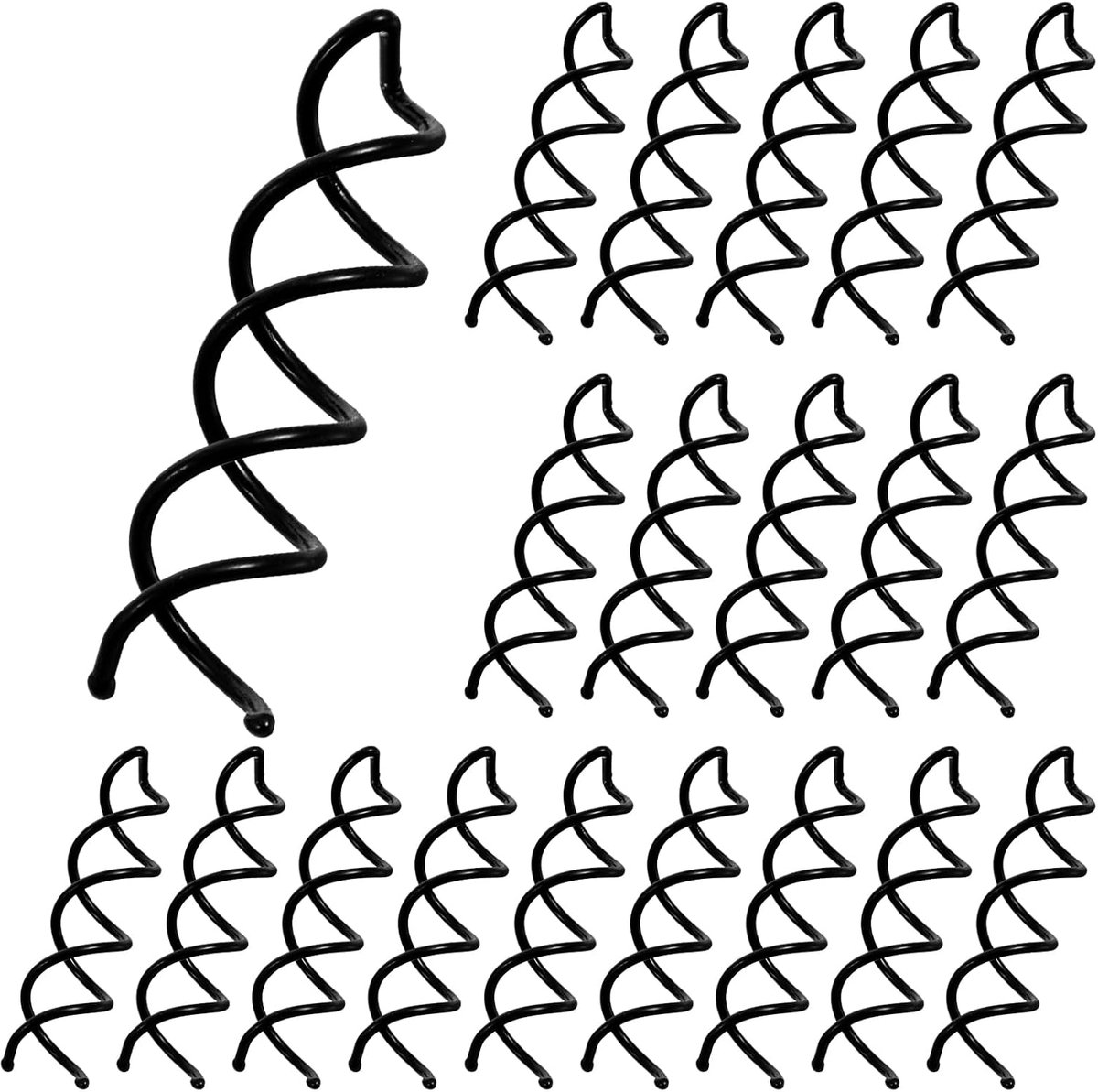 SnelShoppen - 20 Stuks Spiral Haarspelden, Spiralen Twister Haarspeldjes, Alluminium Spiral Bobby Pins, Haarbun Maker met Krasvrije Afgeronde Tips voo