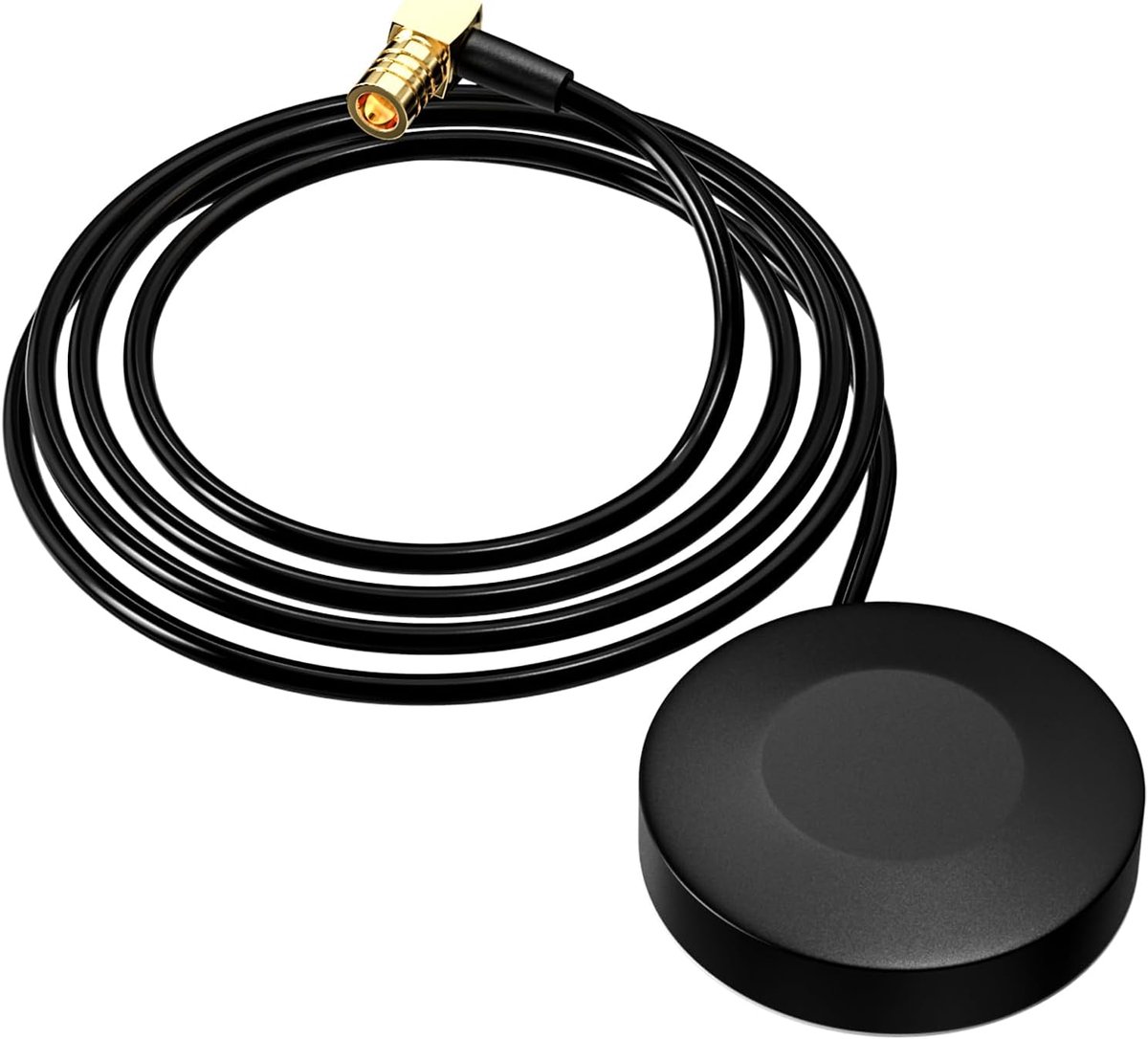 SnelShoppen - DAB Antenne met SMB Adapter en Kabel voor Auto - Digitale Radio Antenne met Signaalversterker, Coaxiaal, Verbeterde Ontvangst, Verstevig