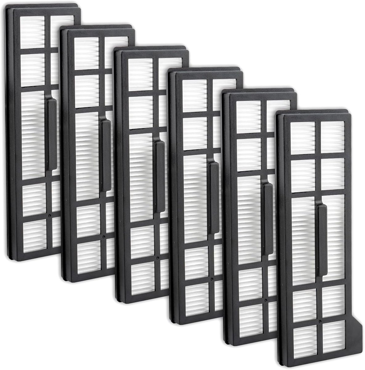 SnelShoppen - 6 Stuks HEPA Filter Vervangingen voor Robotstofzuiger, EUFY X10 Pro Omni Compatibel, Hoogwaardige Prestaties, Ideaal voor Huishoudens