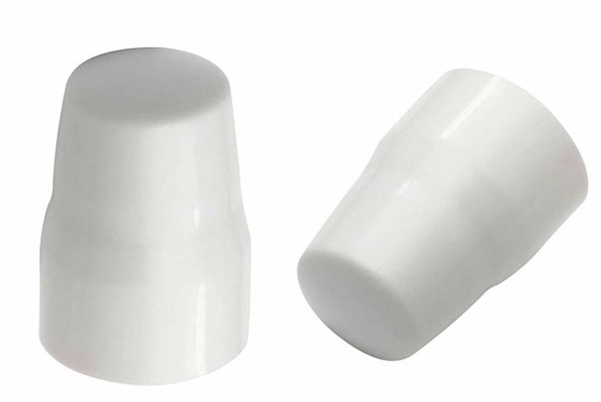 2-pack radiatorventieldop - Universele Push-Fit Witte kunststof radiatordop