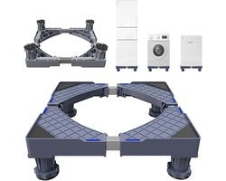 Wasmachinestandaard Verstelbaar - Verhoger Apparaten - Huishoudelijk Gebruik - Hoge Belastbaarheid - 10x10x40cm - Zwart