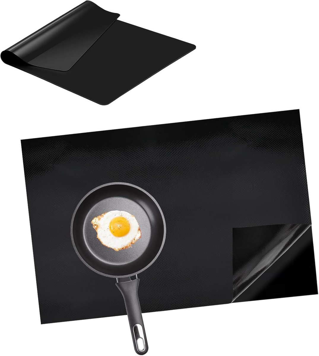 SnelShoppen - Kookplaatbescherming 52 x 78 cm - Glaskeramische Inductie Bescherming - Antislip, Hittebestendig Siliconen en Glasvezel - Keukenaccessoi