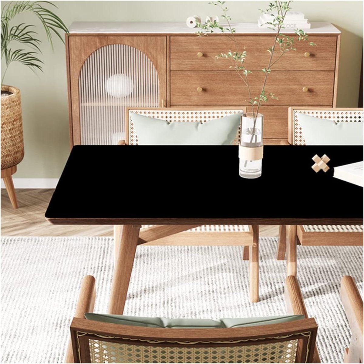 Tafelkleed Bescherming - Mat Bureau - Tafel Beschermen - Waterproof Vuilafstotend - 90 x 150 cm - Zwart