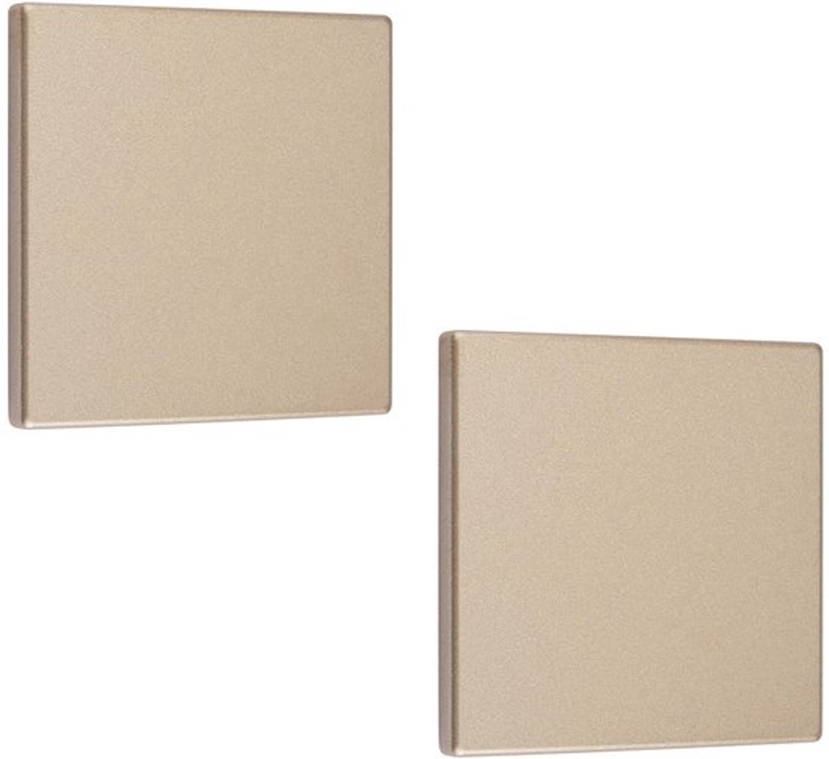 4Pcs Lege Dekplaat 8.6cmx8.6cm Plastic Schroefloze Dubbele Lege Wandplaat Lege Apparaatuitgang Dekken voor Ongebruikte Stopcontacten of Schakelaars (Goud)