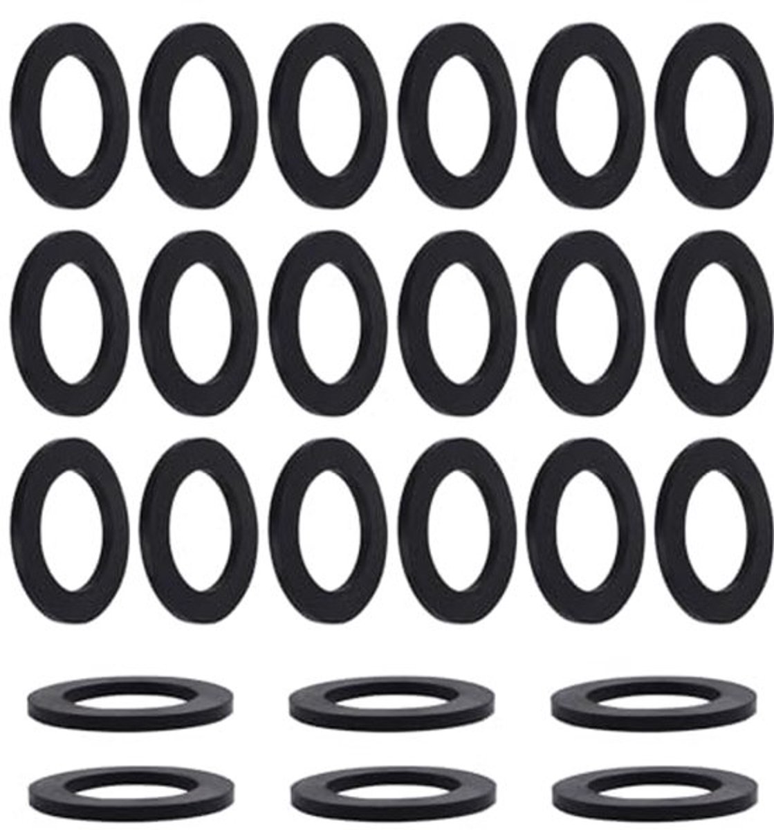 24 stuks rubberen ringen 1,5 inch OD x 1 inch ID x 0,1 inch dik rubberen bushings zwarte rubberen spacers platte ringen voor pijpleiding mechanische accessoires