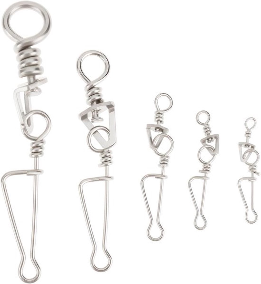 - Vissen - Swivel - Hoog - Connectors - Italiaanse - Swivel Connectors Quick Change Snap Swivel Hoge - 1 # 2 # 3 # 4.5 # 5 # - Geschikt voor - Kleur - 50 stuks.