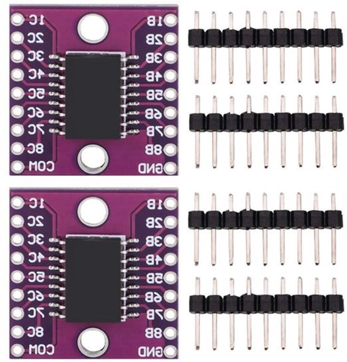 Darlington Transistor Arrays Module ULN2803A paarse drivermodule - industriële elektrische accessoires voor bewaking van de luchtkwaliteit in de ruimte.