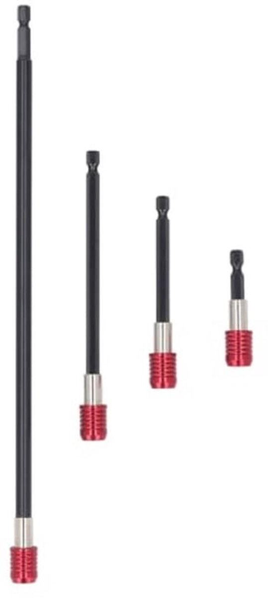 50 Mm, 100 Mm, 150 Mm, 300 Mm Boorverlengset, Constructie van Gelegeerd Staal, 1/4 Inch Zeskantschacht voor Snelle Installatie met GeÃ¯ntegreerde Structuur