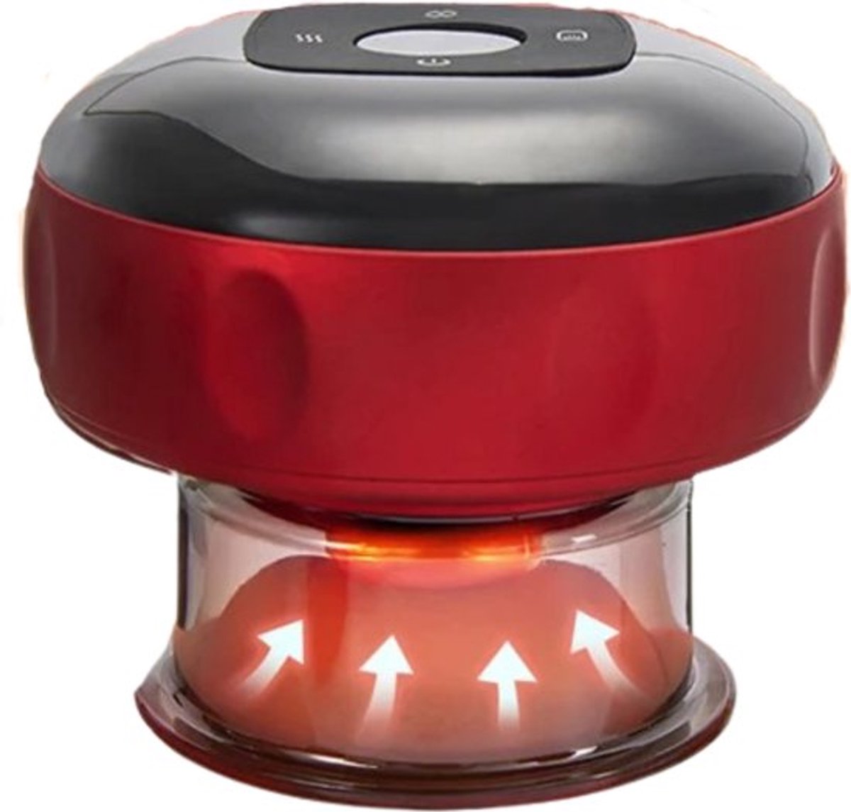 Anti Cellulite Massage Apparaat – Elektrische Cupping Set Massage – Cellulite Cups met 12 Snelheden – Lymfedrainage met Rood Lichttherapie – Huidverjongingsapparaat met LED-Scherm - Cavitatie Behandeling - Rood