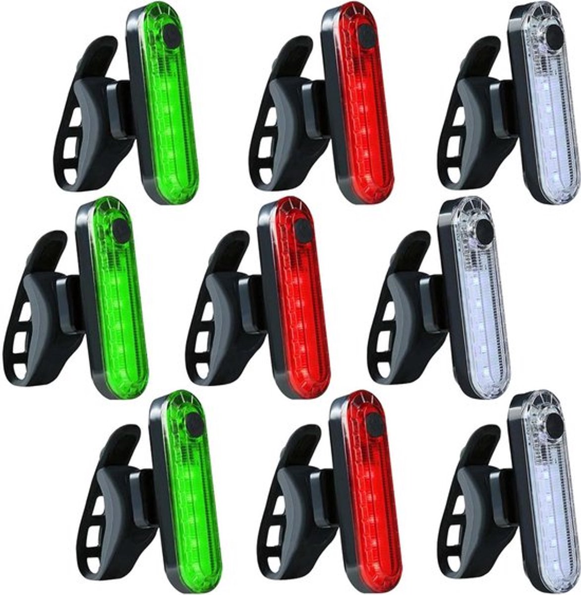 Led navigatielichten voor boten - 9 stuks, knippermodus, USB oplaadbaar - bootverlichting voor kajak, boot, jacht .