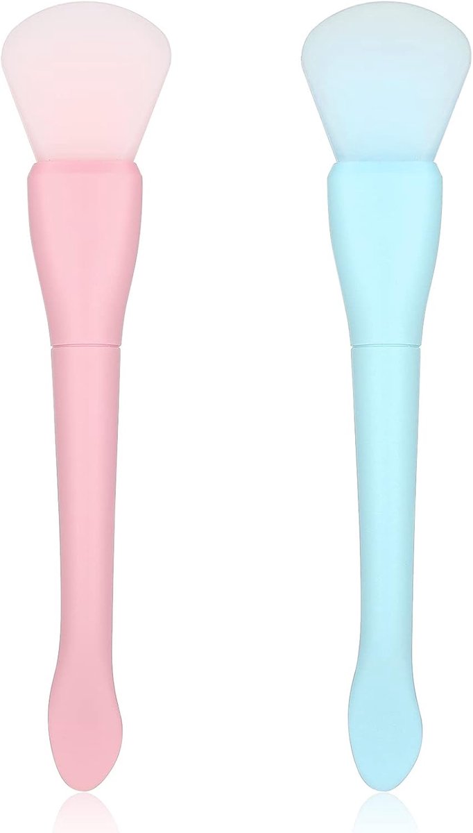 SnelShoppen - 2 Stuks Silicone Masker Kwast Set - Flexibele Applicator Voor Moddermasker, Huidverzorging, Reinigingsmaskers en DIY Gezichtsbehandeling